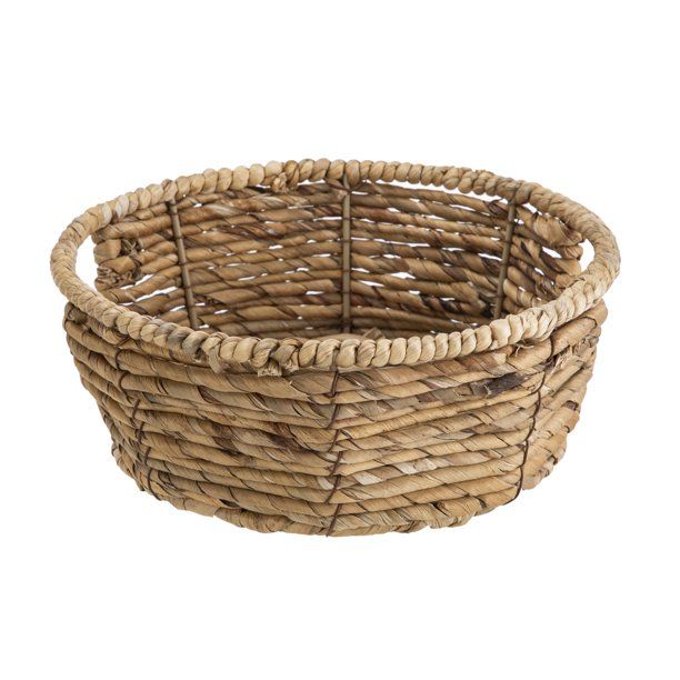 Mainstays Round Water Hyacinth Decorative Basket - Walmart.com | Walmart (US)