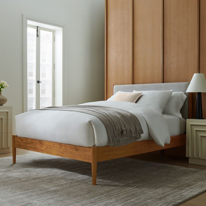 Mid-Century Upholstered Bed | West Elm (US)