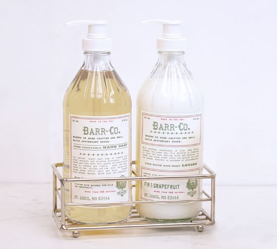 Barr-Co Fir + Grapefruit Soap & Lotion Caddy Set | Pottery Barn (US)