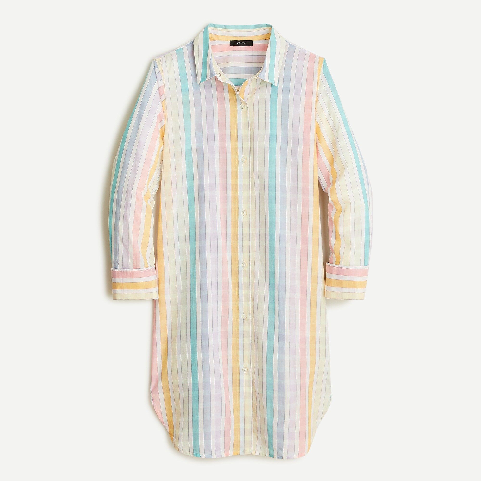 Beach shirt in rainbow gingham | J.Crew US