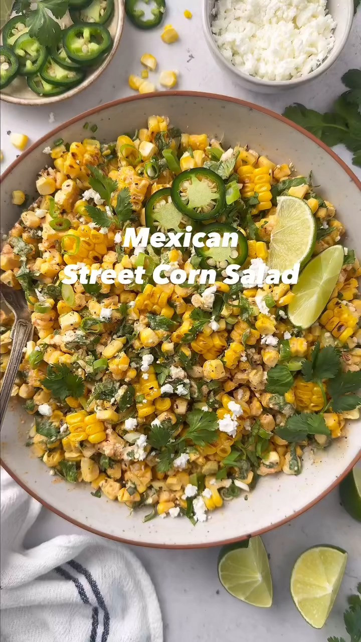 MEXICAN STREET CORN SALAD

If you’re looking for the ultimate summer side dish, this Mexican Street Corn Salad is it. 🌽☀️ It’s got everything—sweet grilled corn, a creamy spiced dressing, cilantro, cotija cheese, and just the right amount of heat.

I love serving it at BBQs, taco night, or even just with a big bag of tortilla chips for dipping!

It’s fresh, bold, and always a crowd pleaser. Save this one—you’re gonna want it on repeat all summer long! 💛 Full recipe on my blog: https://www.twopeasandtheirpod.com/mexican-street-corn-salad/ 

 #LTKHome #LTKFindsUnder50 #LTKFindsUnder100