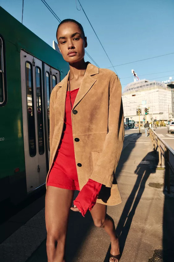 100% SUEDE LEATHER JACKET | Zara UK