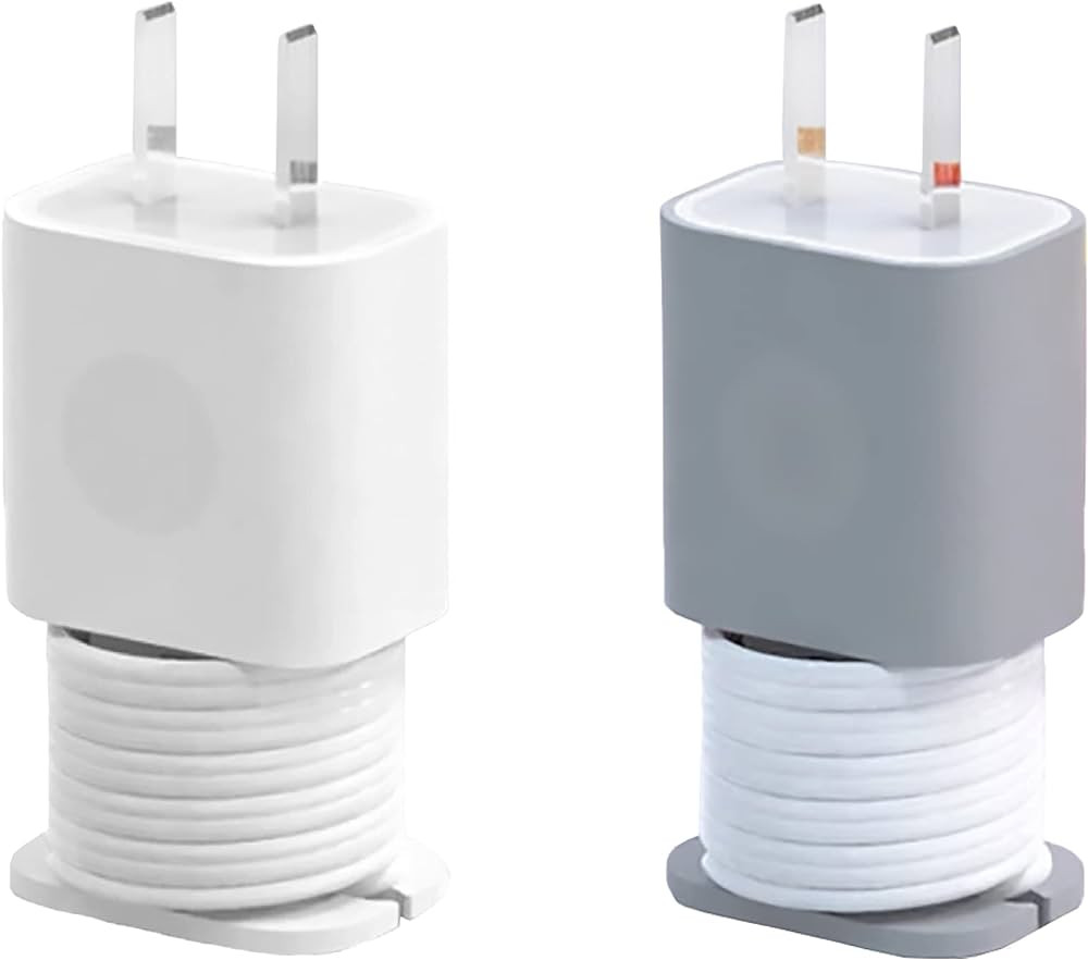 4-Pack 2 In 1 Silicone Charger Protector with Cord Wrap, Iphone Silicone Power Adapter Case, Snap... | Amazon (US)