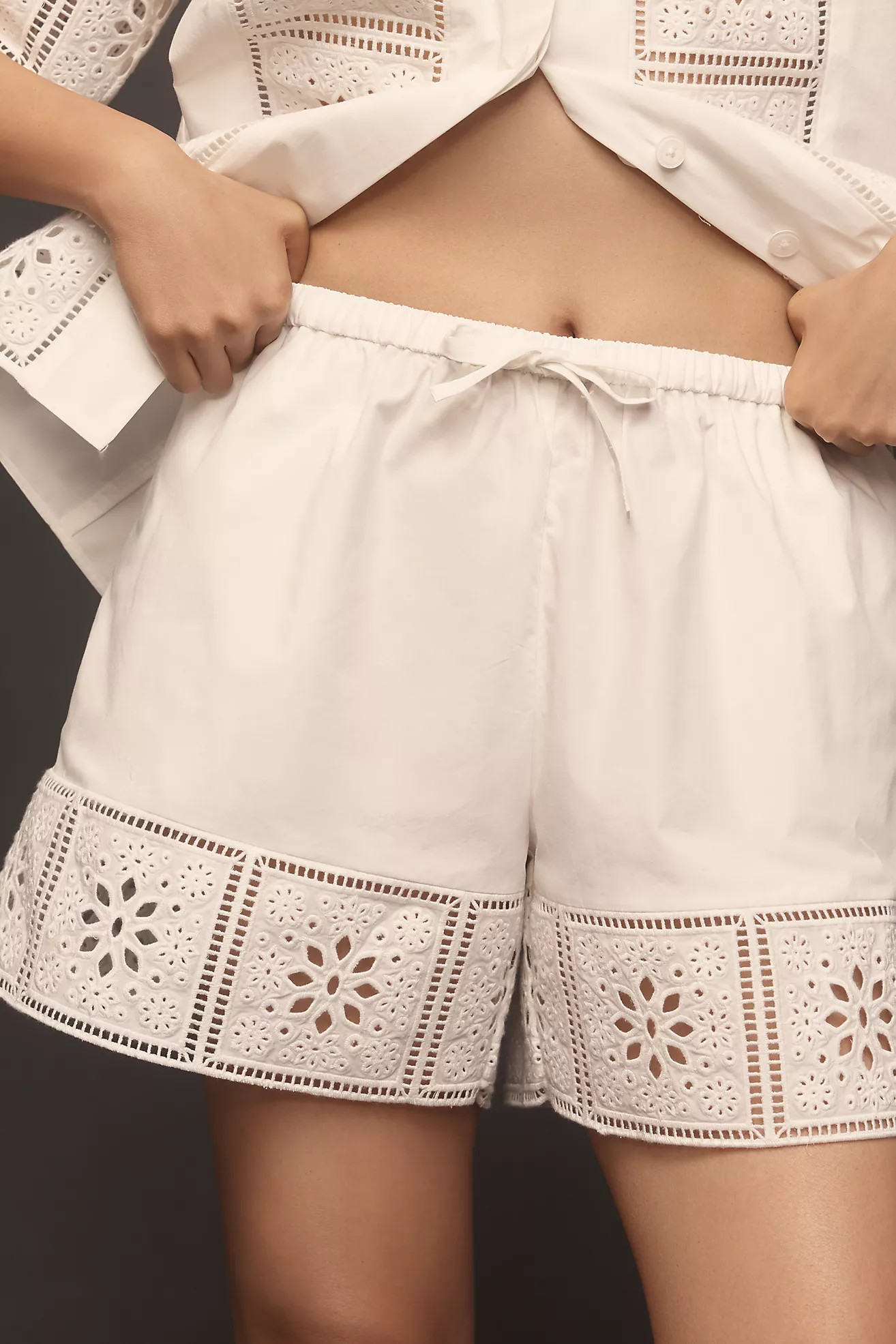 ALIGNE Chelsea Broderie Eyelet Shorts | Anthropologie (US)