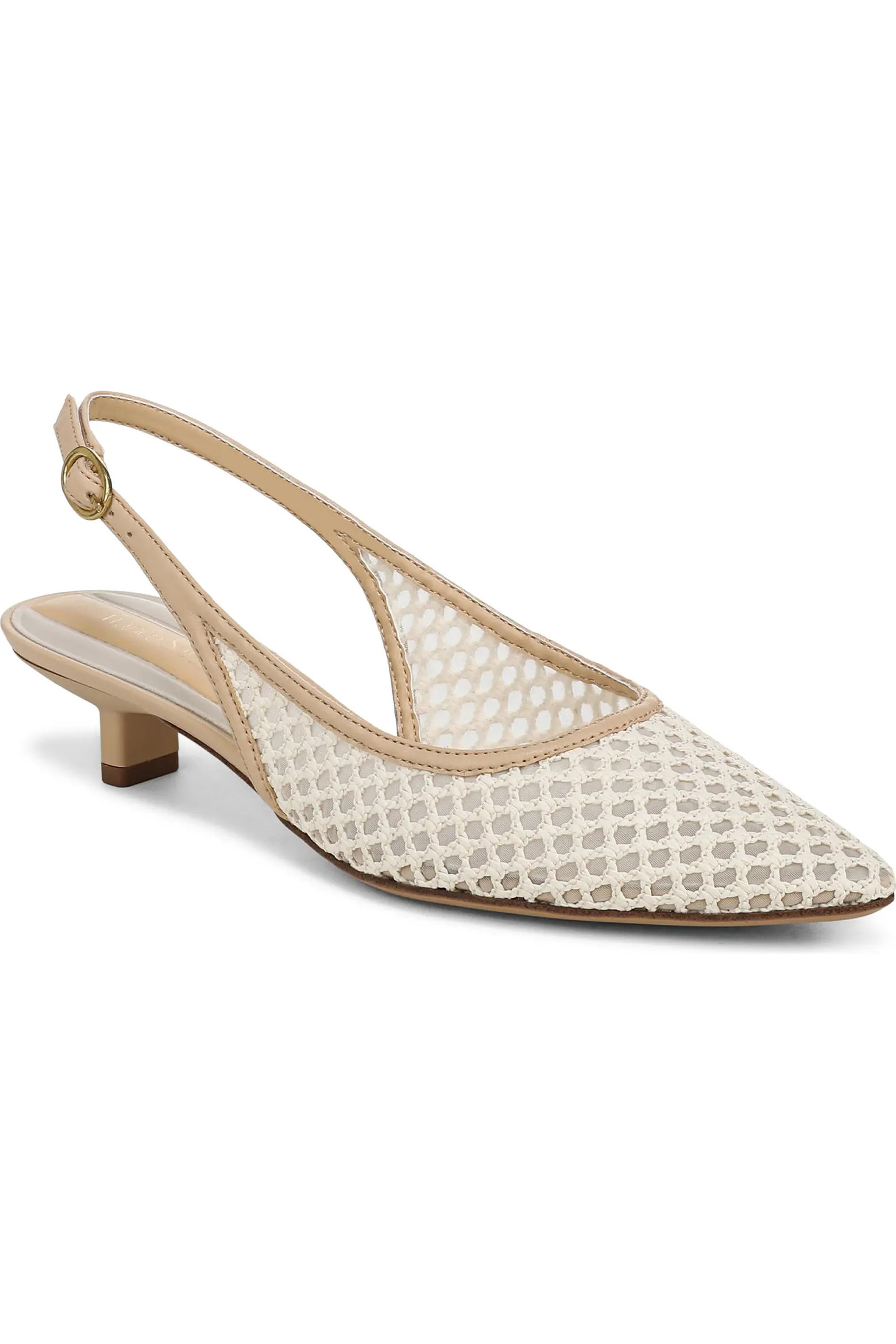 Franco Sarto Pura Slingback Pointed Toe Kitten Heel Pump (Women) | Nordstrom | Nordstrom