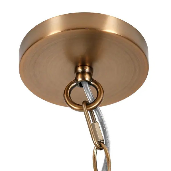 Annie Brass and White Milk Glass Pendant - Brass/Milk Glass | Bed Bath & Beyond