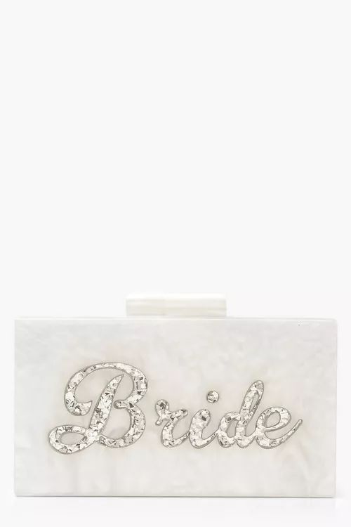 Premium Bride Box Clutch Bag & Chain | Boohoo.com (US & CA)