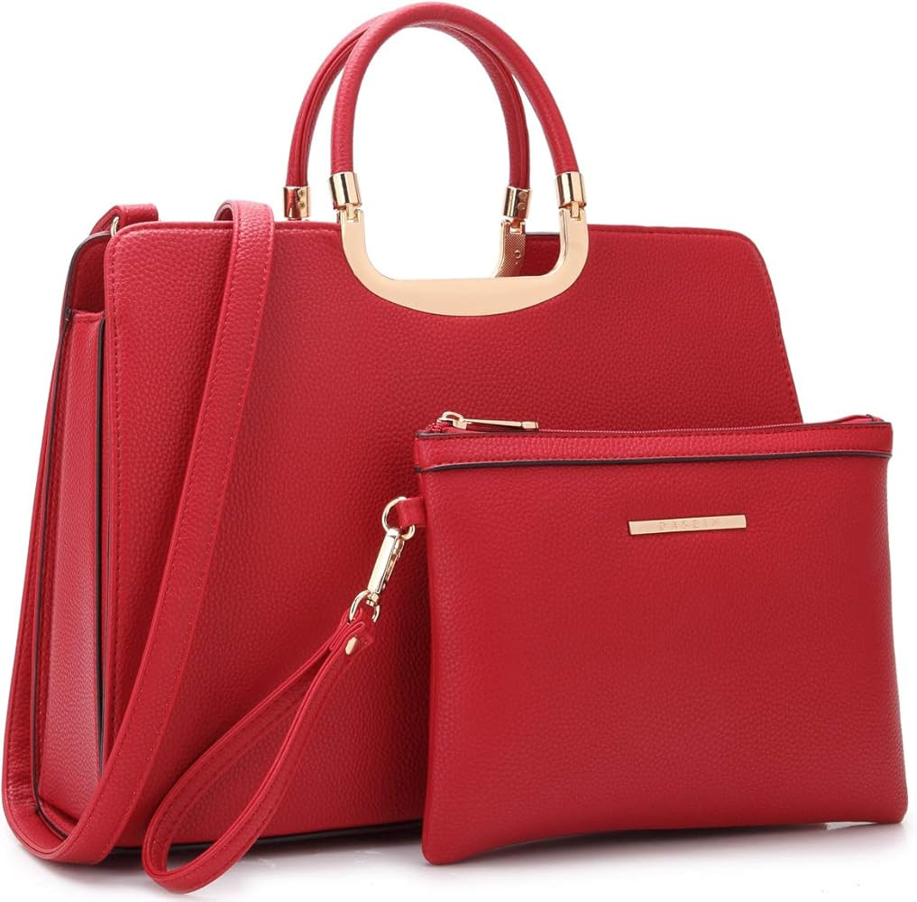 Womens Handbag Top Handle Shoulder Bag Tote Satchel Purse Work Bag with Matching Wallet | Amazon (US)