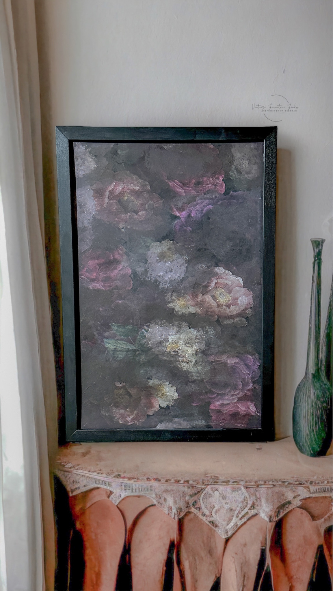 DIY Moody Transfer Art 
Please visit my Instagram or Facebook for a DIY tutorial on how I created this look. 

•Please like & save this post if you learned something from this Furniture Makeover 🖤
•Watch my stories daily for my step by step process of my furniture flips, DIY Home Decor, Furniture Restorations and more. 
IG: @vintagefurniturefinds 
FB: @vintagefurniturefinds7 
TikTok: @refinishedbydeborah 

#LTKVideo #LTKhome #LTKfindsunder50