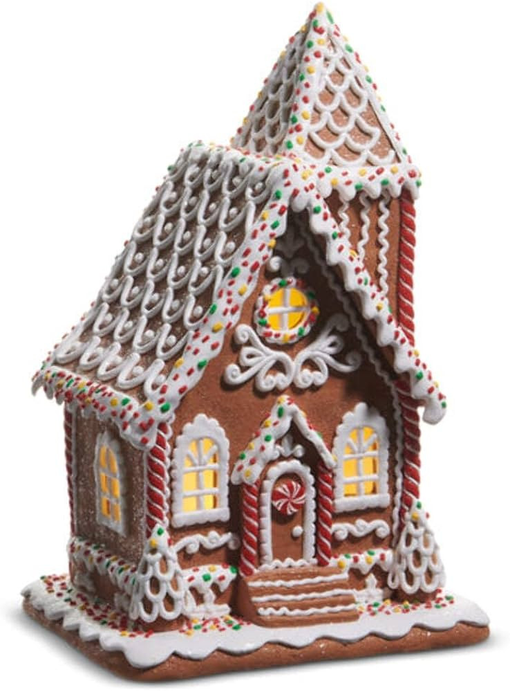 RAZ Imports Lighted Sprinkle Gingerbread House, 12.75-Inch, Multicolor | Amazon (US)