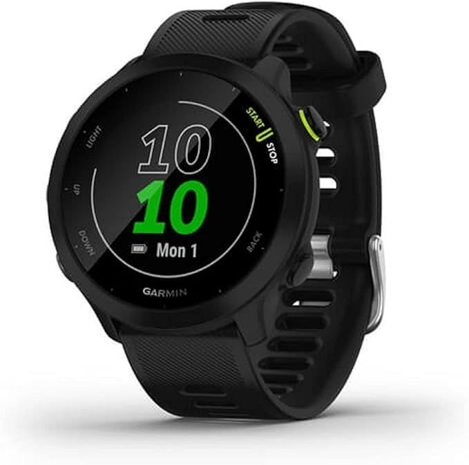 Garmin 010-02562-00 Forerunner 55, GPS Running Watch with Daily Suggested Workouts, Up to 2 weeks... | Amazon (US)