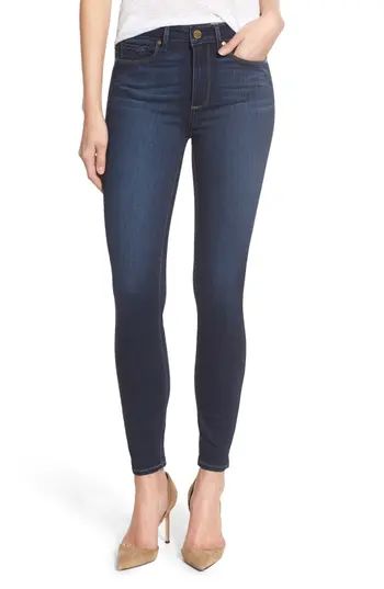 Women's Paige Transcend - Hoxton High Waist Ankle Ultra Skinny Jeans, Size 23 - Blue | Nordstrom