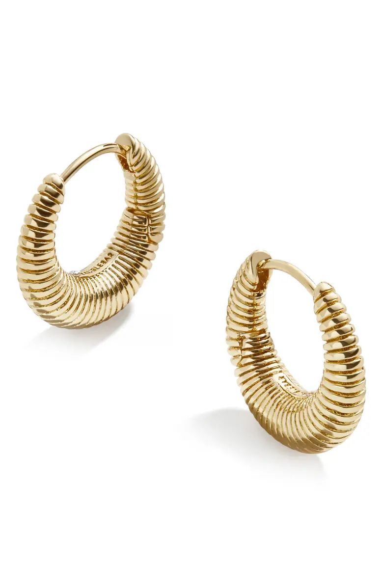 Textured Huggie Hoop Earrings | Nordstrom