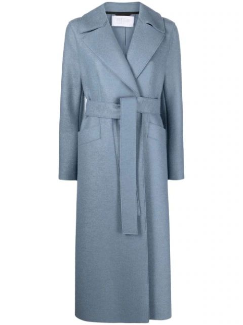 long belted wool coat | Farfetch Global