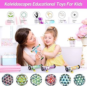 LUCKJOY Classic Glitter Kaleidoscope Toy, Liquid Kaleidoscope for Kids, Educational Toys Retro To... | Amazon (US)