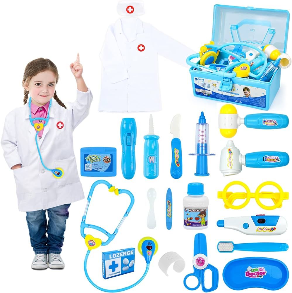Doctor Kit for Kids Toys Toddler Girls Boys for 3 4 5 Year Old Pretend Play Dress Up Educational ... | Amazon (US)