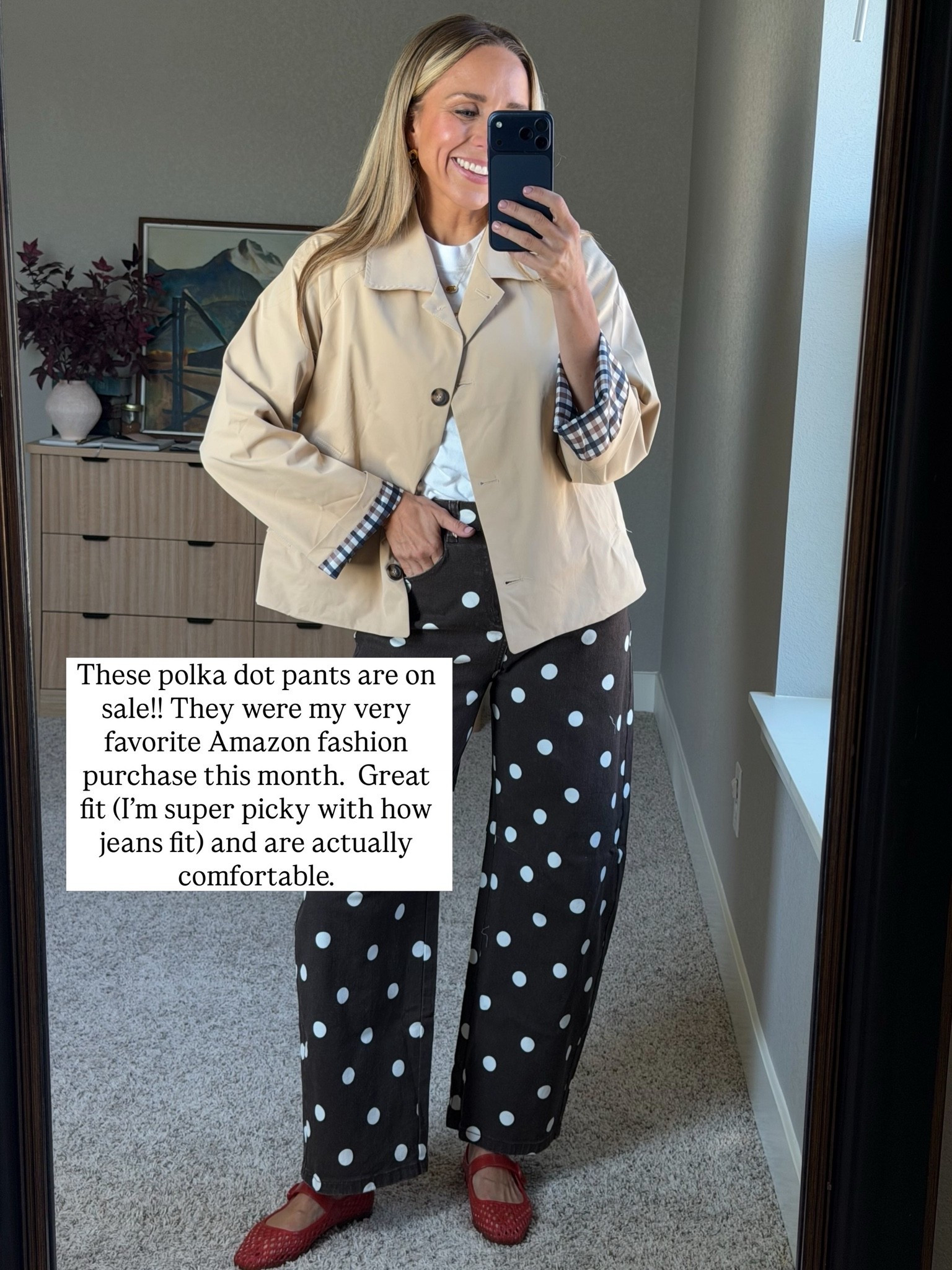 These Polka dot pants are on sale! 

I am a size small top and 2 or 26 bottoms.

#LTKootd #LTKmomlife #LTKgrwm