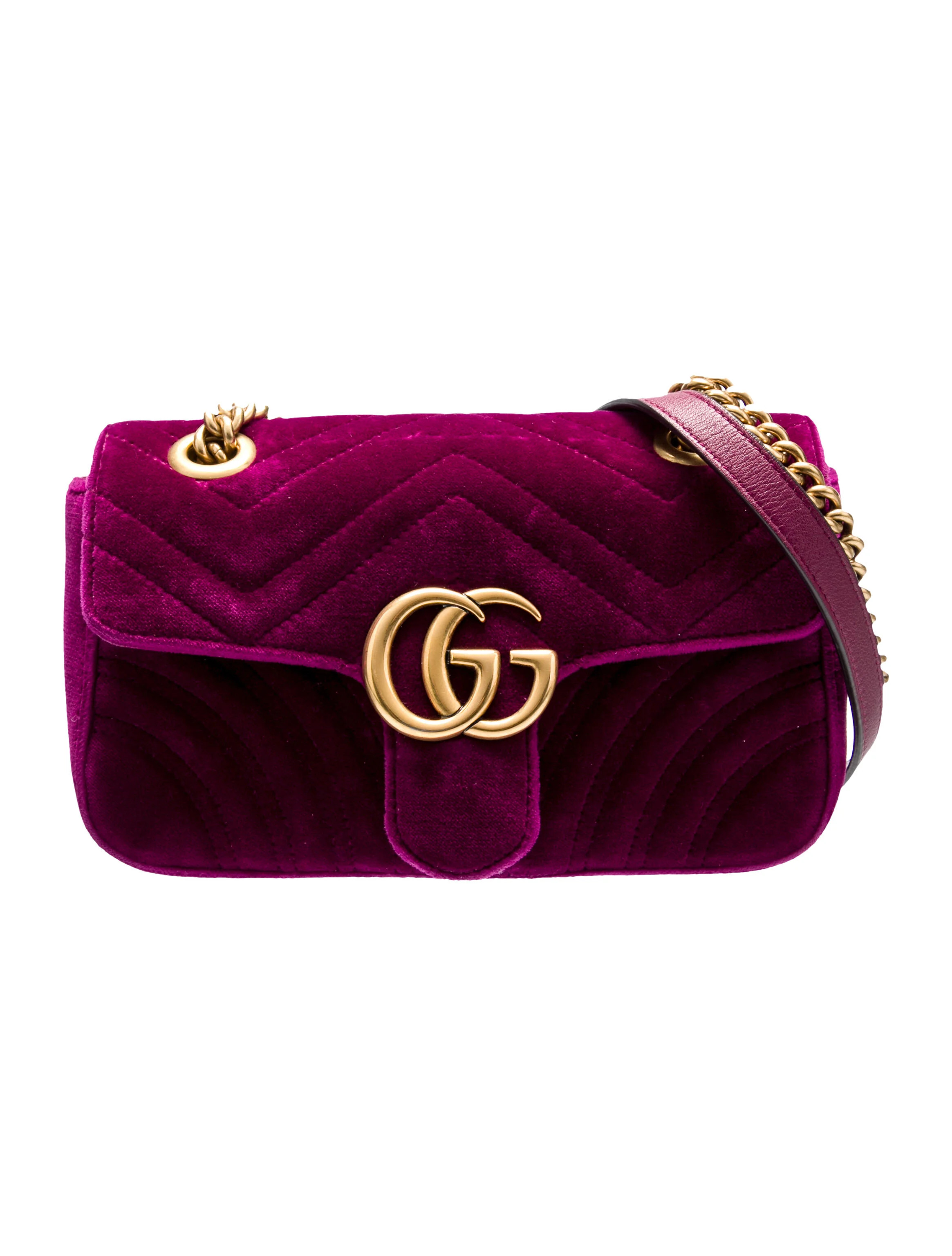 Velvet Mini Marmont Matelasse Shoulder Bag | The RealReal