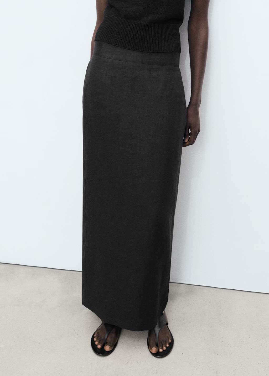 Linen pencil skirt - Women | MANGO United Kingdom | MANGO (UK)