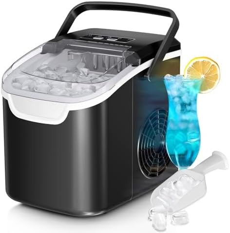 Antarctic Star Countertop Ice Maker Machine, 8 Ice Cubes in 6 mins, 26lb/Day Ice with 2 Sizes- Po... | Amazon (US)