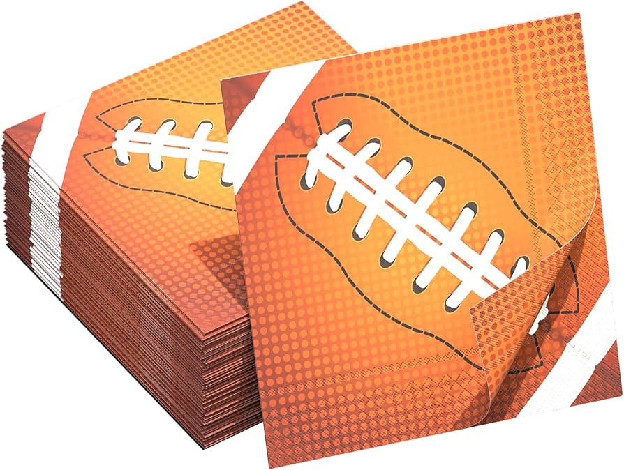 LMJUNZZ 120 Pcs Rugby Football Party Napkins Rugby Football Birthday Party Disposable Paper Napki... | Amazon (US)