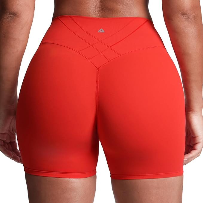 Aoxjox Women's Workout Velura Biker Shorts High Waisted Hidden Scrunch PlushFlex™ Athletic Yoga... | Amazon (US)