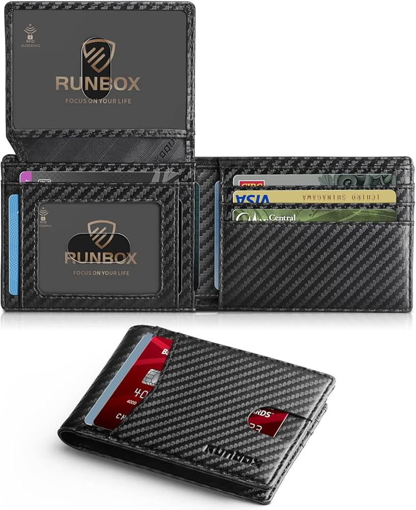 RUNBOX Slim Wallet for Men 15 Slots Ultra Large Capacity RFID Blocking Bifold Credit Card Holder ... | Amazon (CA)