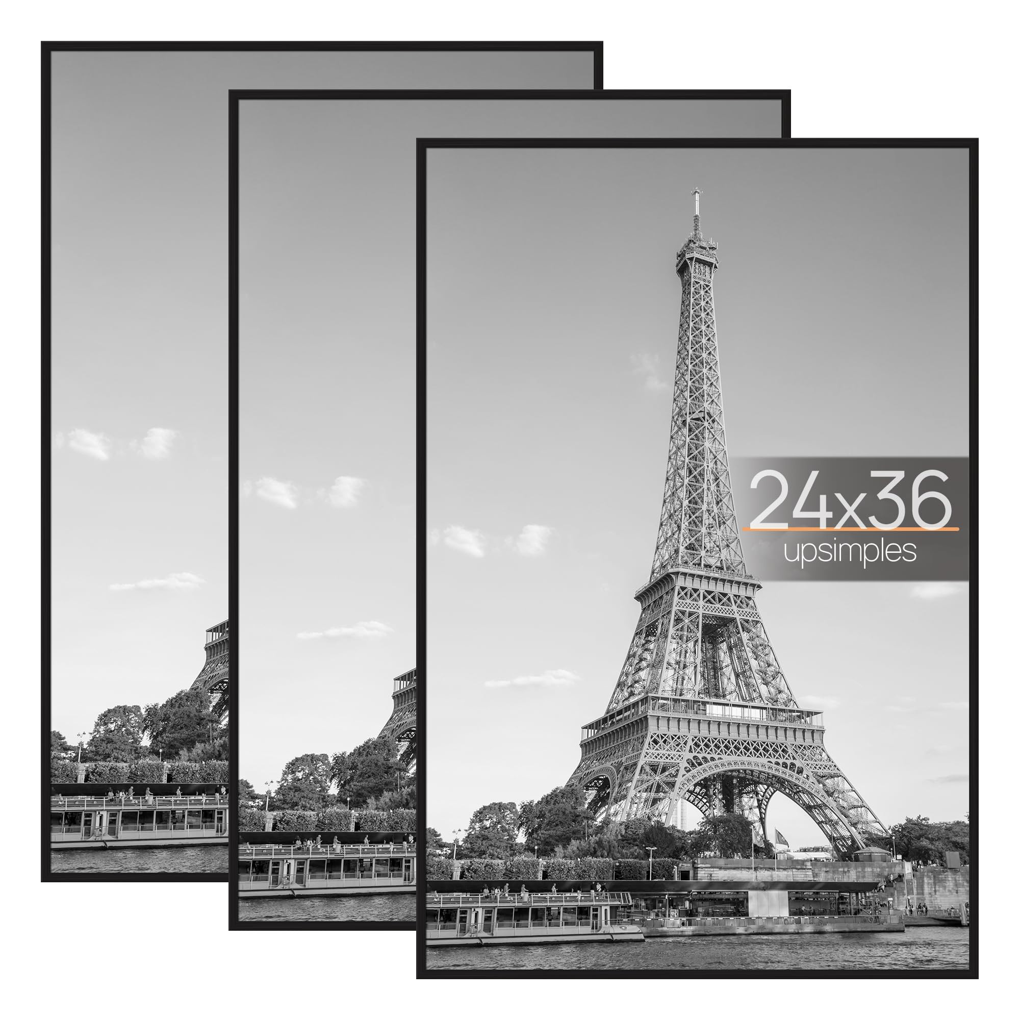 upsimples 24x36 Poster Frame Black 3 Pack, Scratch-Proof Picture Frames 24 x 36 for Photo Gallery... | Amazon (US)