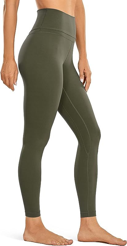 CRZ YOGA Women's Naked Feeling Workout Leggings 25 Inches - 7/8 High Waist Yoga Tight Pants | Amazon (US)