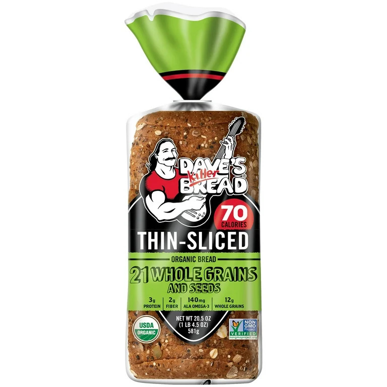 Dave's Killer Bread® Thin Sliced 21 Whole Grains and Seeds Organic Bread 20.5 oz. Loaf | Walmart (US)