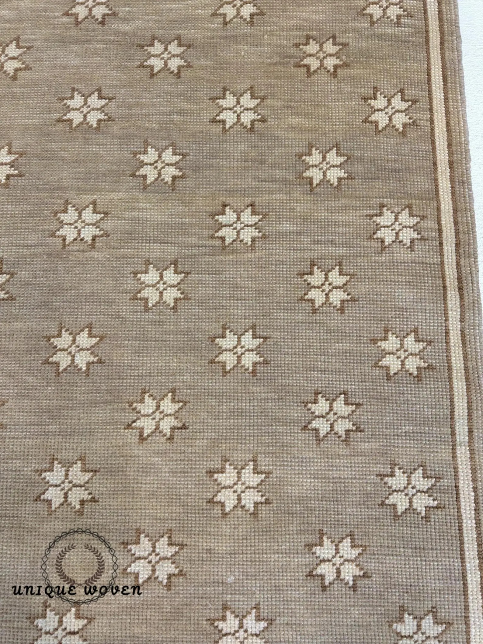 Modern Beige & Ivory Oushak Rug- Hand-knotted Turkish Wool Carpet | Luxury Living Room, Bedroom A... | Etsy (US)