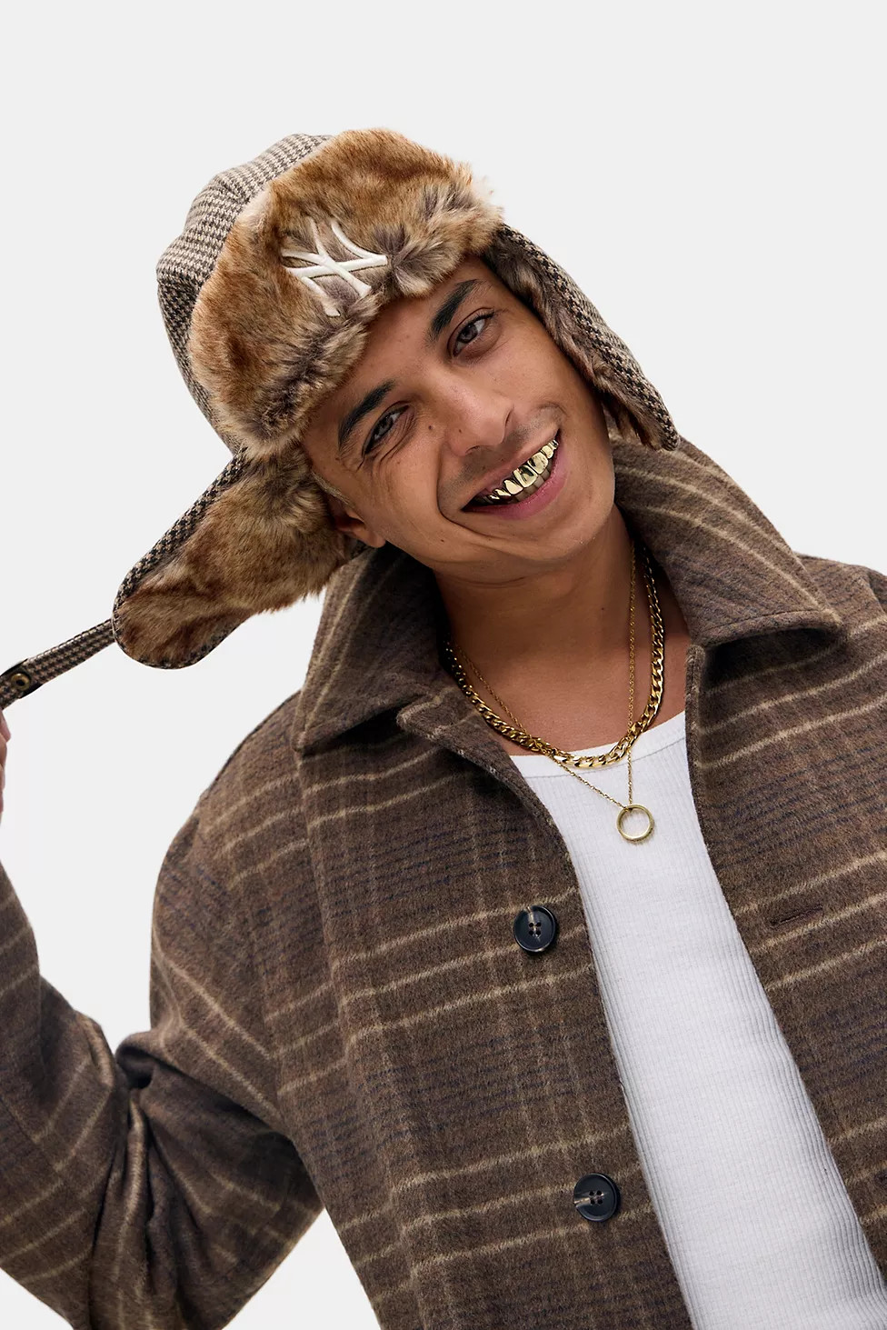 '47 Brand UO Exclusive Houndstooth Trapper Hat | Urban Outfitters UK