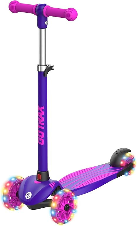 Gotrax KS1 Kids Kick Scooter, LED Lighted Wheels and 3 Adjustable Height Handlebars, Lean-to-Stee... | Amazon (US)