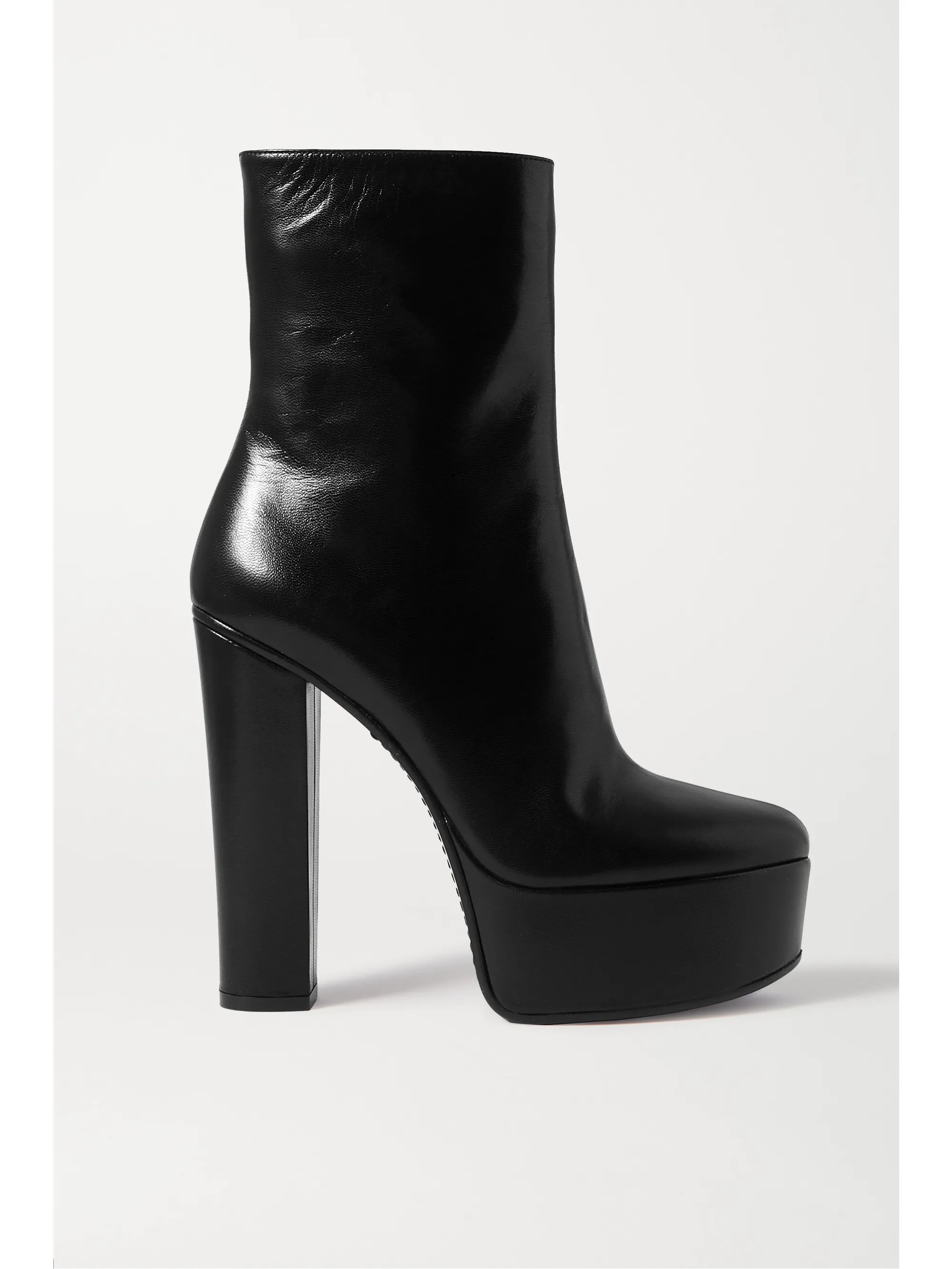 Leather platform ankle boots | NET-A-PORTER (US)