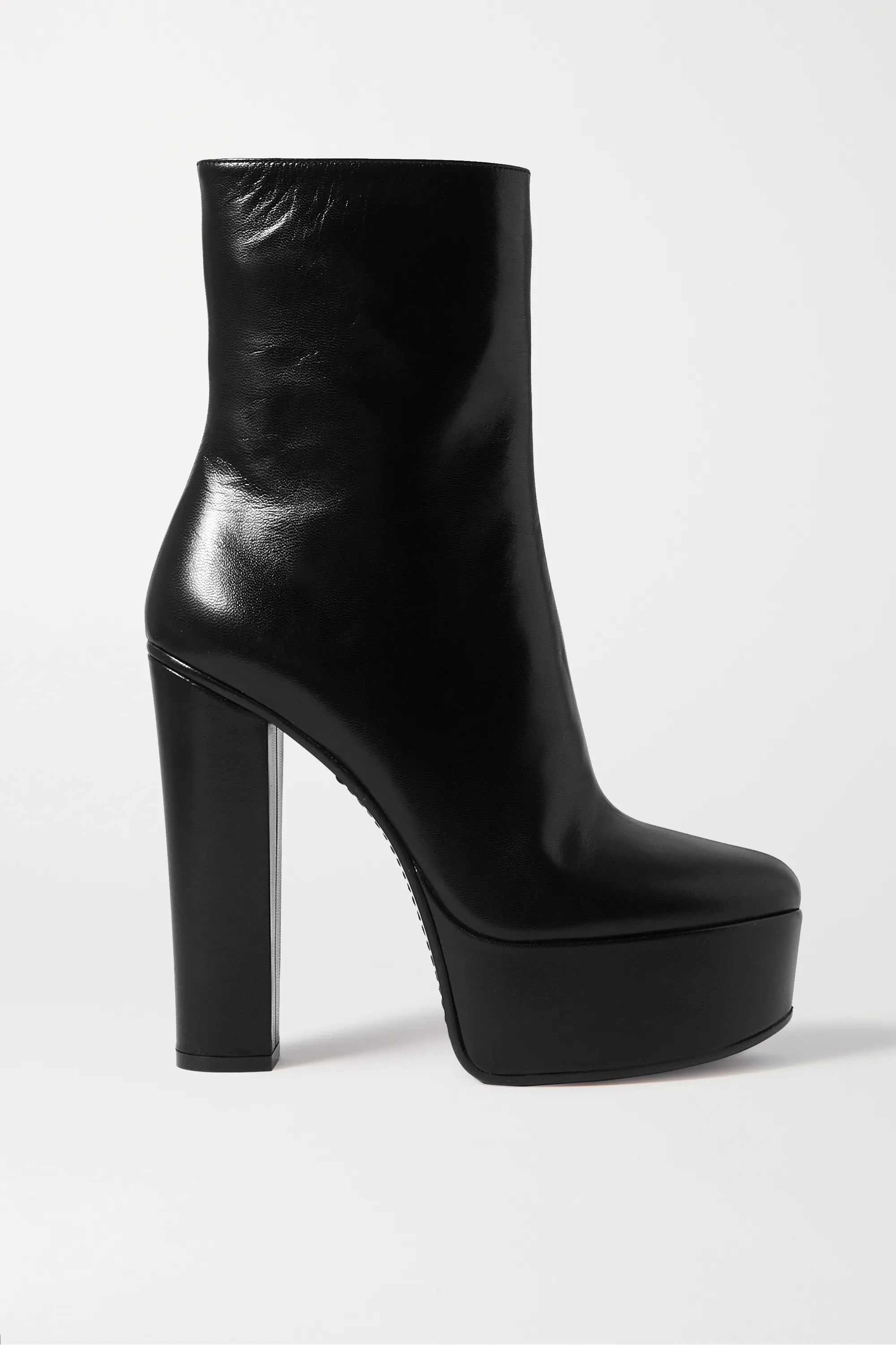 Leather platform ankle boots | NET-A-PORTER (US)