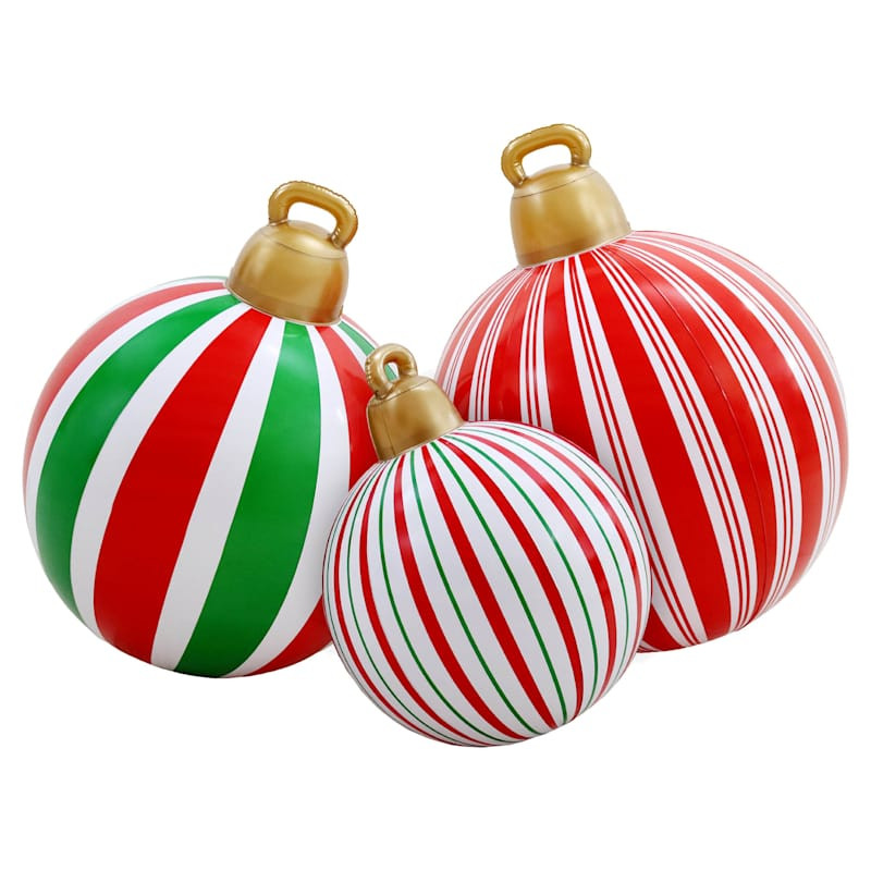 3-Count Inflatable Ornaments, 30", Plastic, sold by At Home | At Home