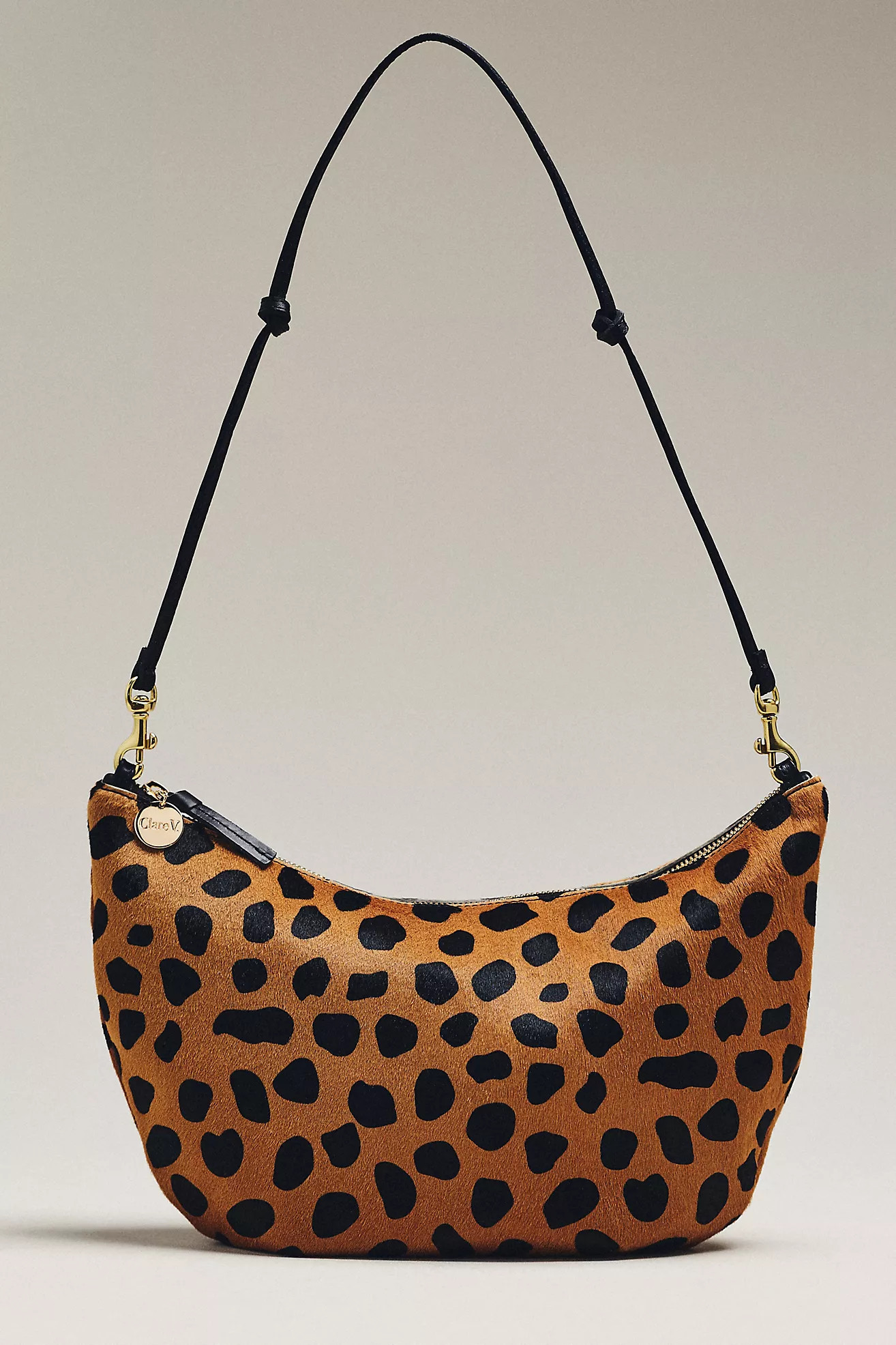Clare V. Lune Leopard Shoulder Bag | Anthropologie (US)