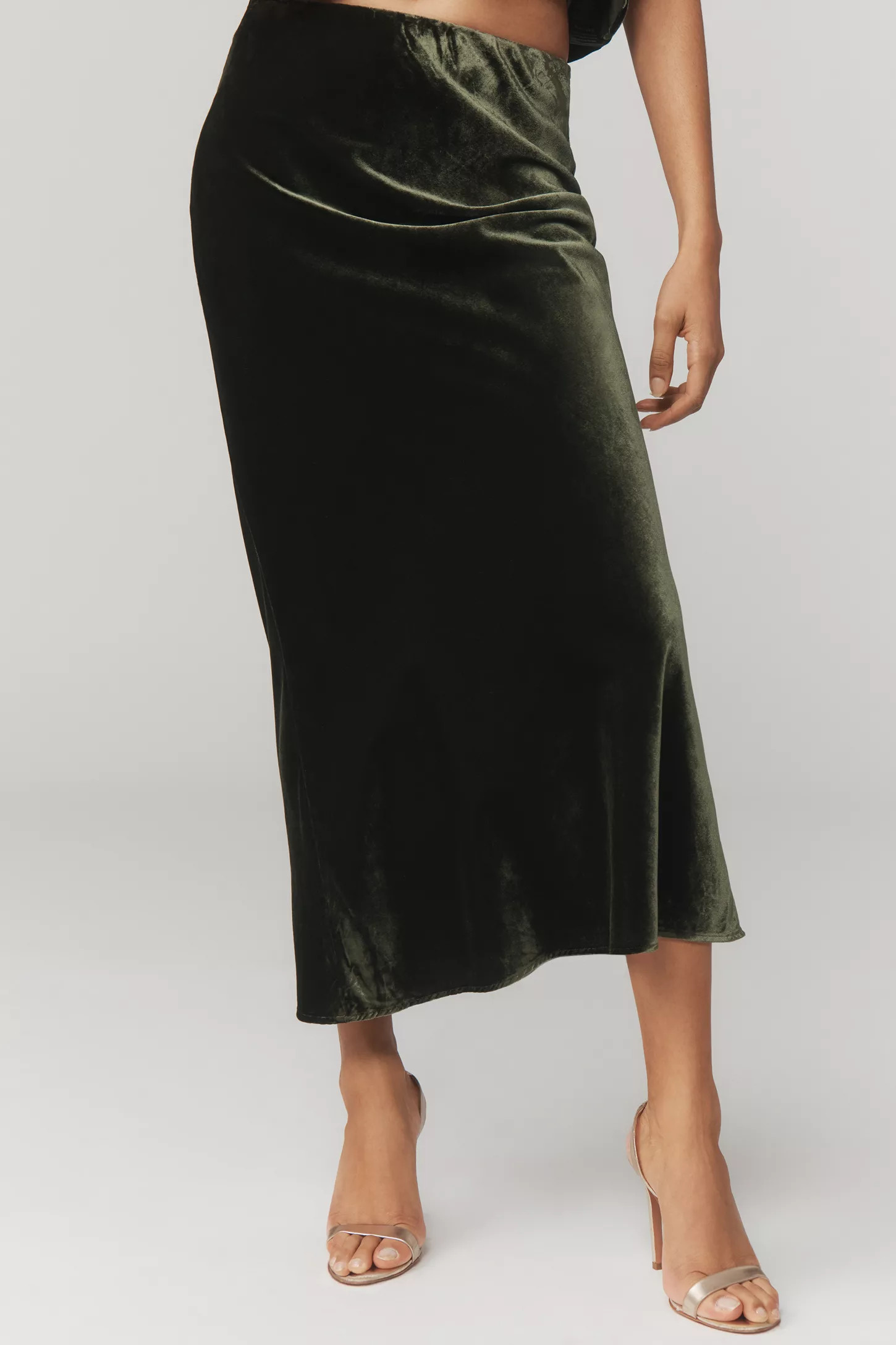 The Tilda Maxi Slip Skirt: Velvet Edition | Anthropologie (US)