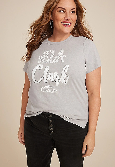 Plus Size Its A Beaut Clark Classic Fit Graphic Tee | Maurices