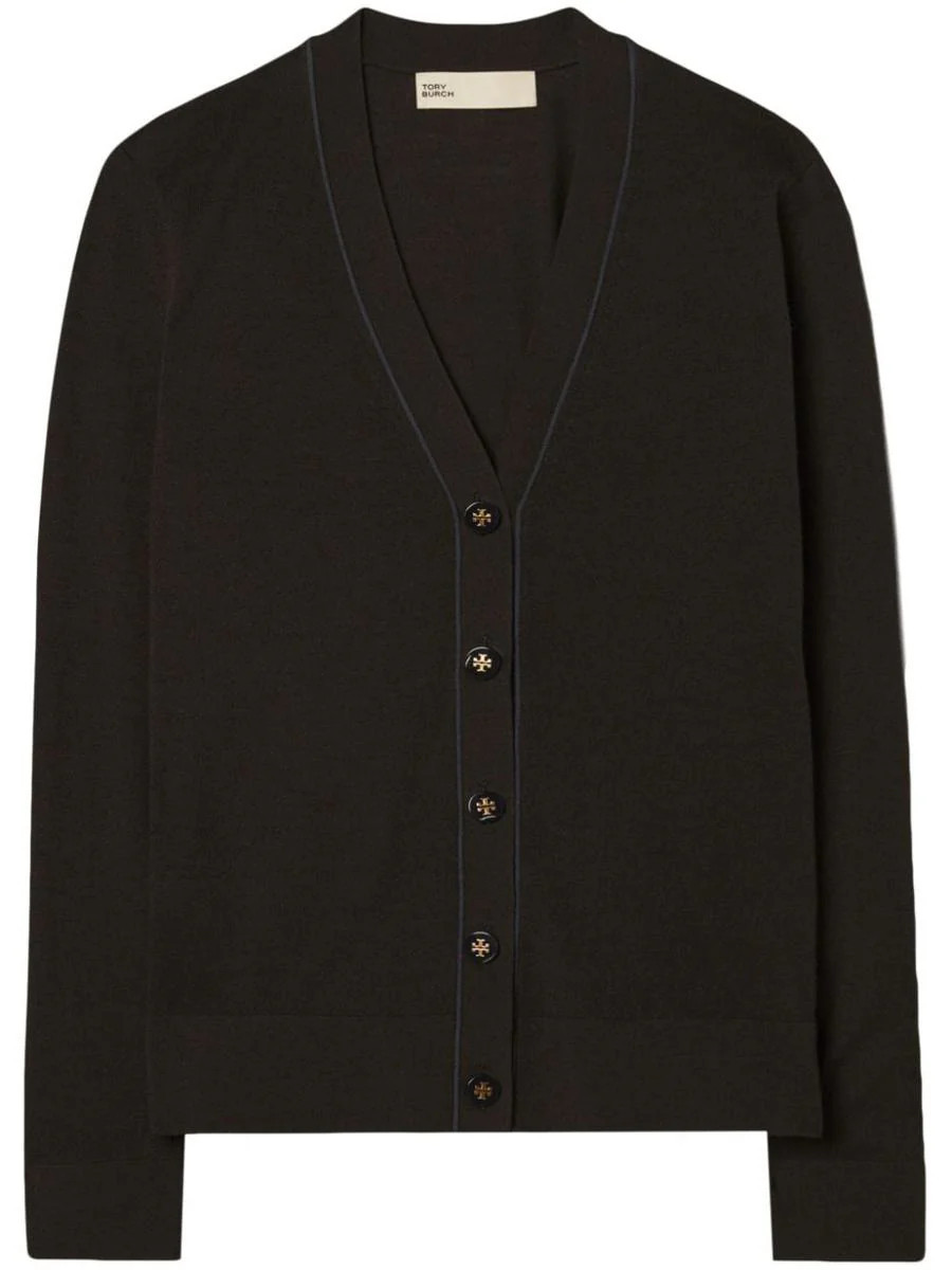 Tory Burch Wool And Silk Blend Cardigan | Baltini