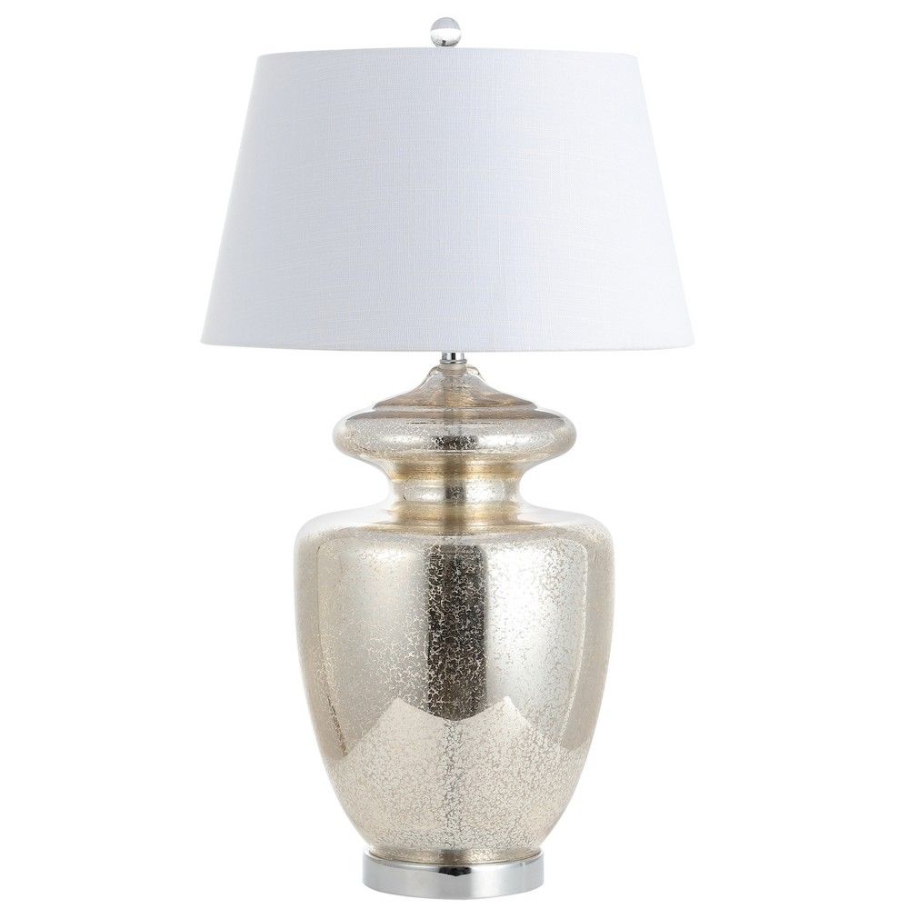 31"" Hughes Glass LED Table Lamp Silver (Includes Energy Efficient Light Bulb) - JONATHAN Y | Target