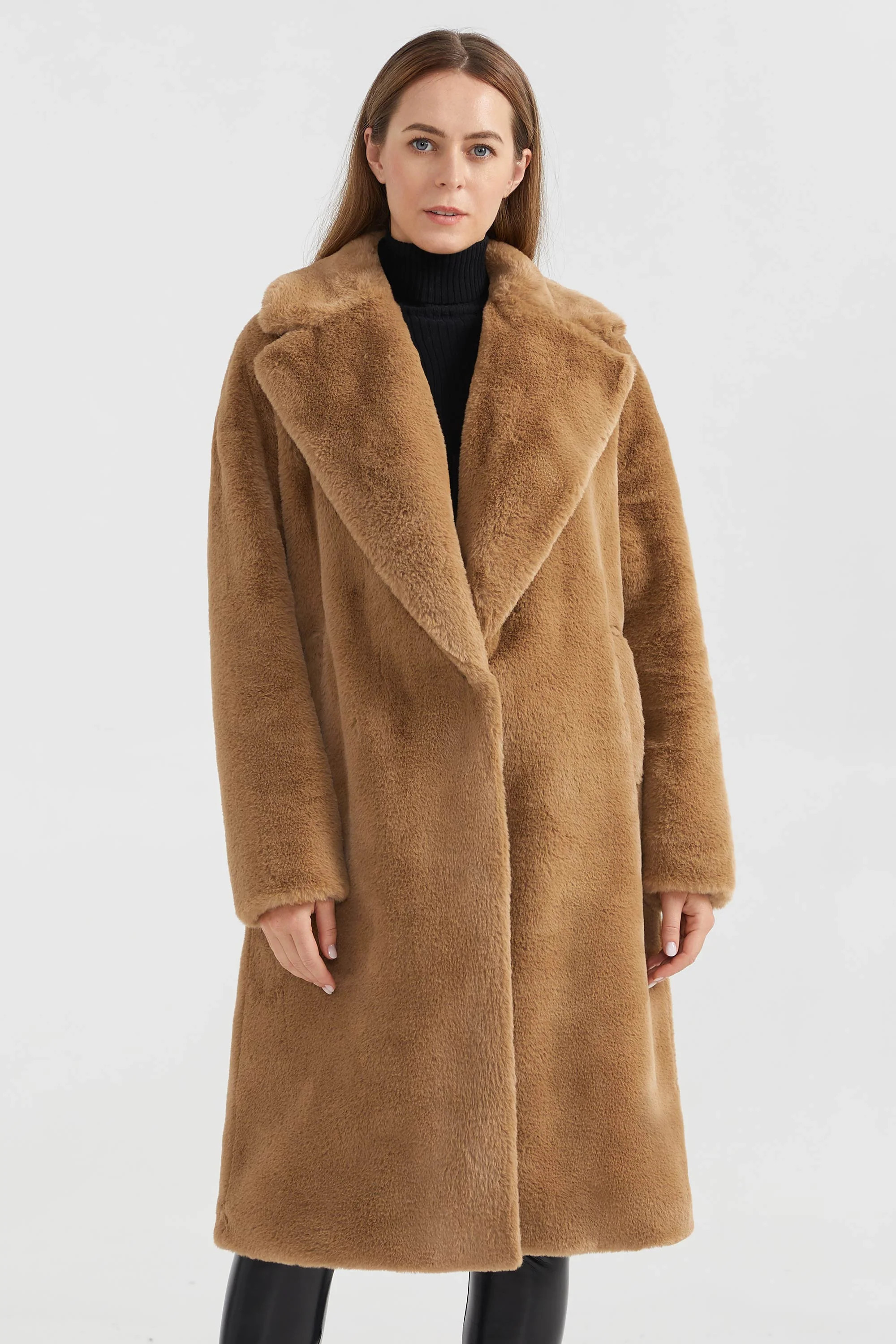 Orolay Women's Faux Fur Mid-Length Sherpa Teddy Coat | Orolay