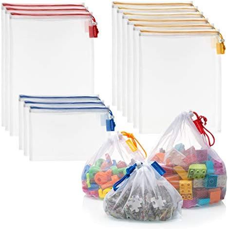 Vandoona Toy Storage & Organization Mesh Bags Set of 12 Eco Friendly Washable Mesh Bags & Color C... | Amazon (US)
