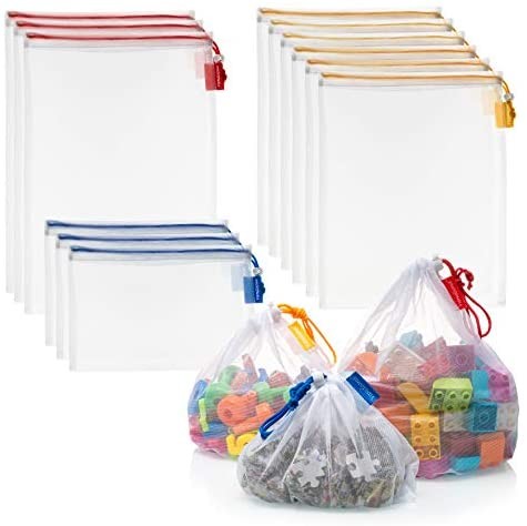 Click for more info about Vandoona Toy Storage & Organization Mesh Bags Set of 12 Eco Friendly Washable Mesh Bags & Color C...