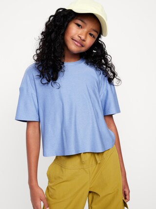 Cloud 94 Soft Go-Dry Cool Cropped T-Shirt for Girls | Old Navy (US)