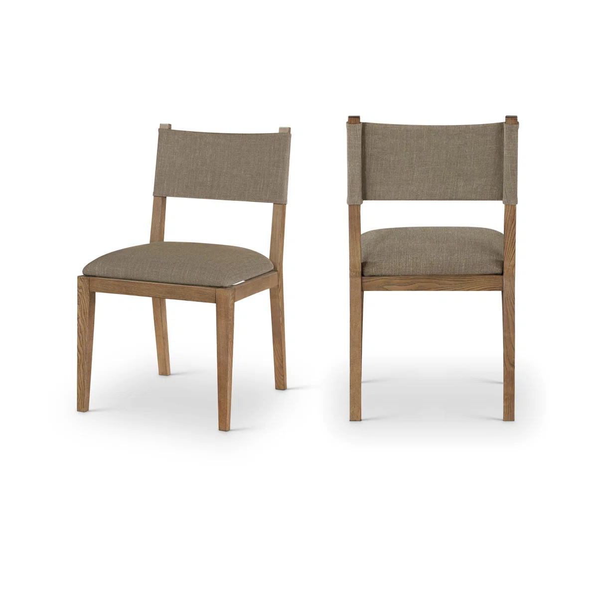 Vina Linen Textured Fabric Dining Side Chair (Set of 2) | Wayfair North America