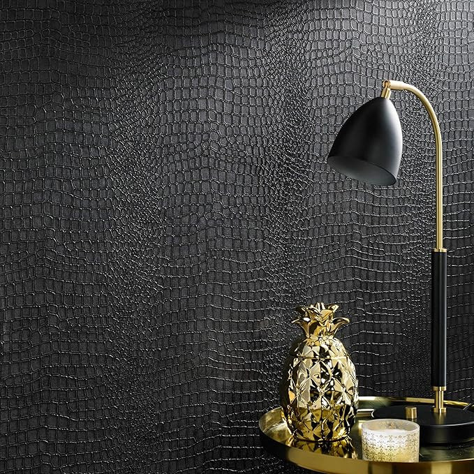 Graham & Brown 32-659 Superfresco Easy Crocodile Black Wallpaper | Amazon (US)