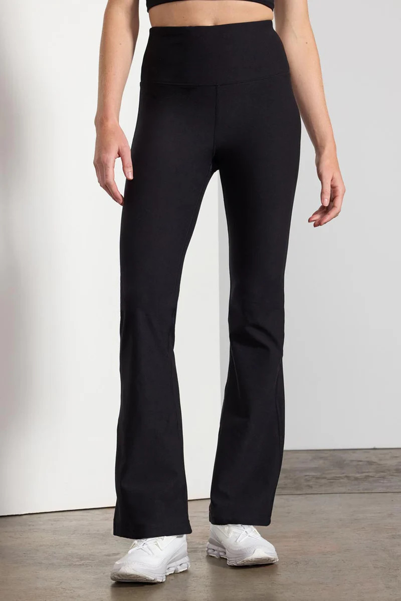 Explore Recycled Polyester High-Waisted Boot Cut Pant 31" Peached | MPG Sport