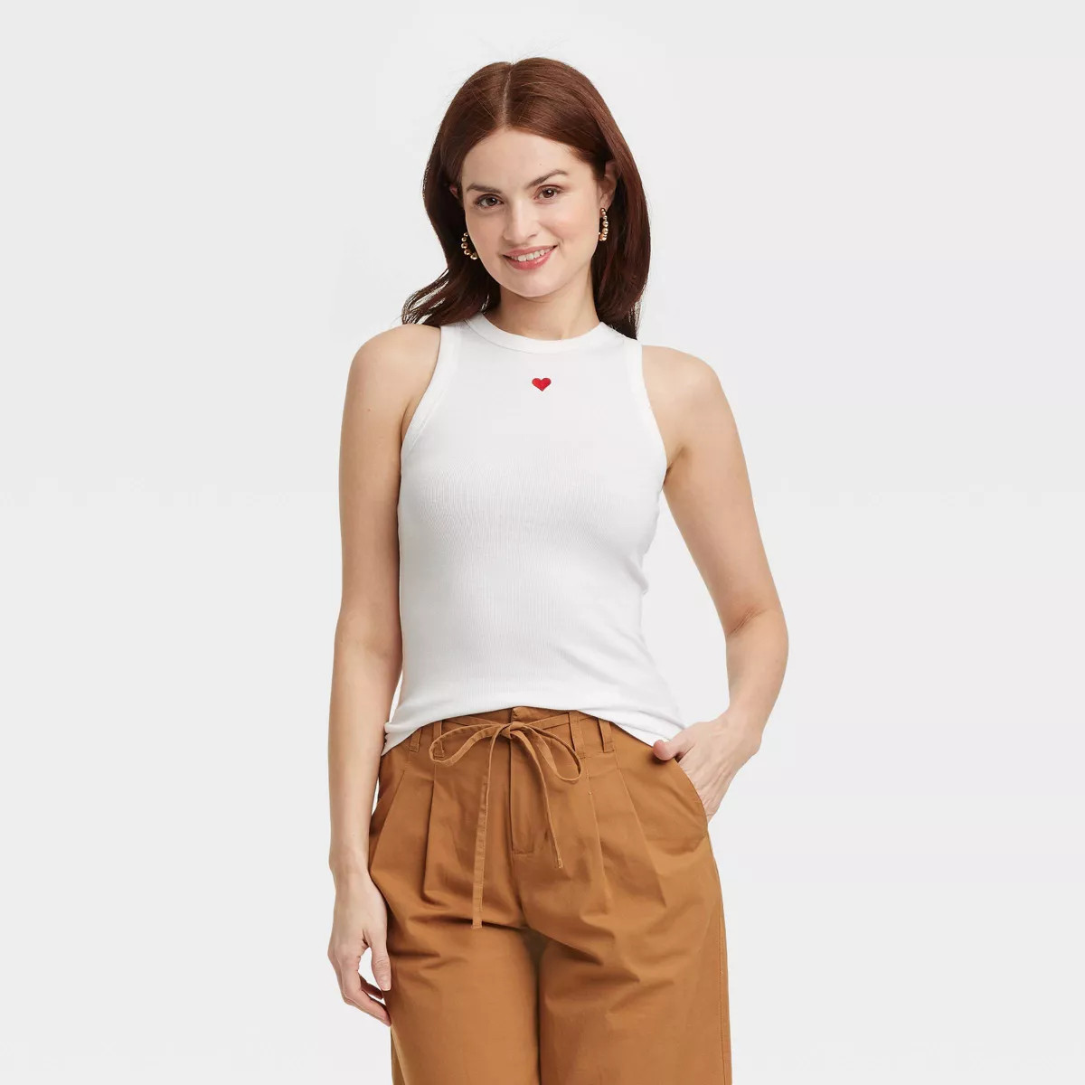 Women's Slim Fit Ribbed Tank Top - A New Day™ | Target