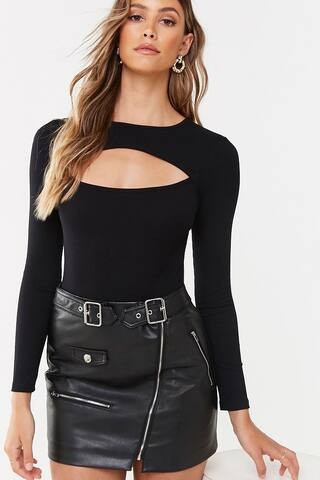 Ribbed Cutout Bodysuit | Forever 21 (US)